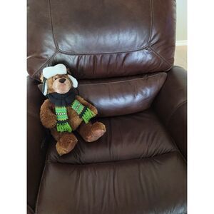 Mary Meyer 2008 Brown Bear with Trapper Hat and Scarf 18" Plush Stuffed Animal‎